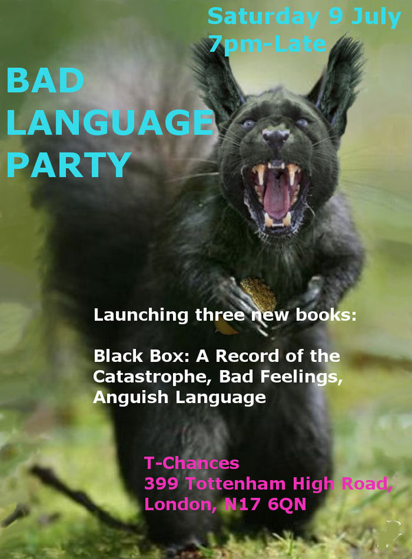 Display black squirrel blue text