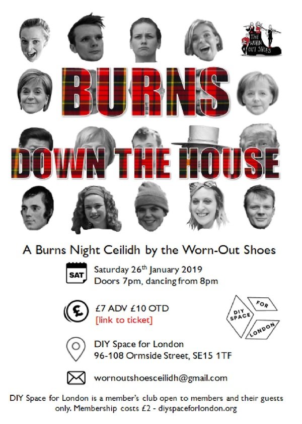 Display burns night poster text